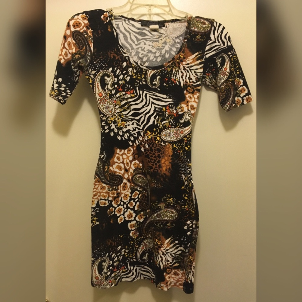 Animal Print Paisley Dress
